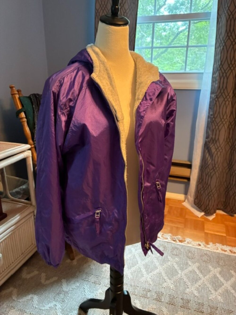 Outerstuff girl's lined purple jacket, size L
